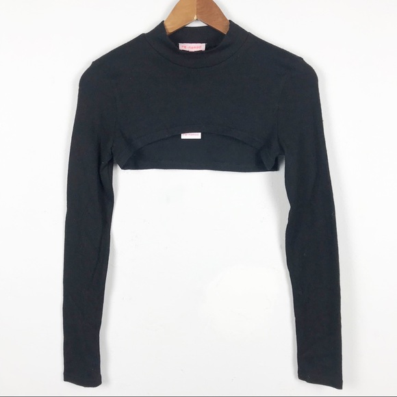 Tops - Re :named Black Long Sleeve Crop Top